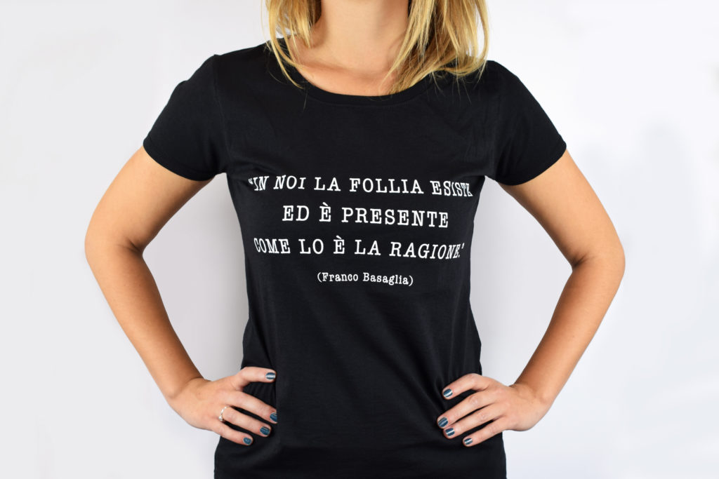 T-shirt personalizzata con opera di Franco Basaglia per il Museo della Follia