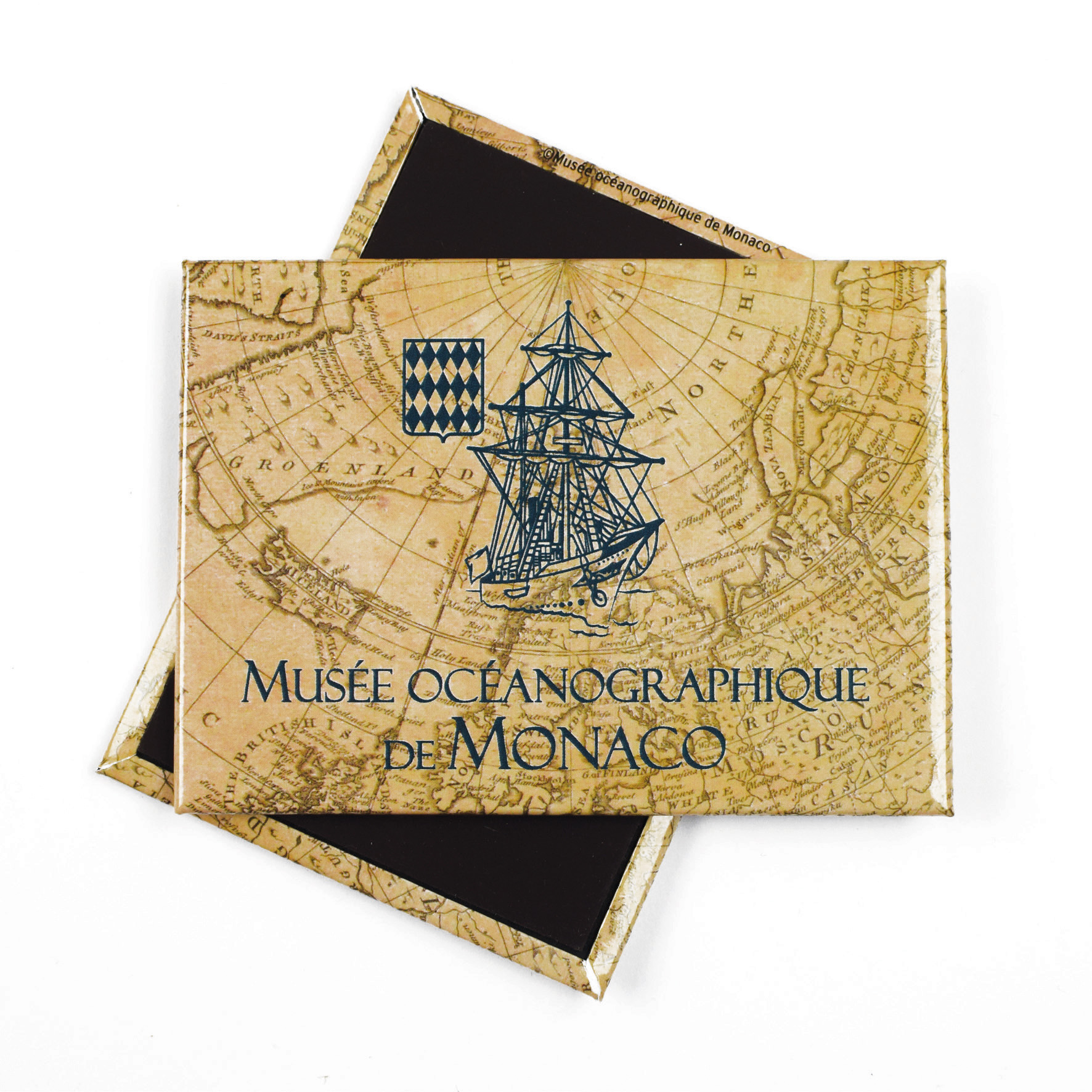 Magnete personalizzato con veliero del Museo Oceanografico di Monaco