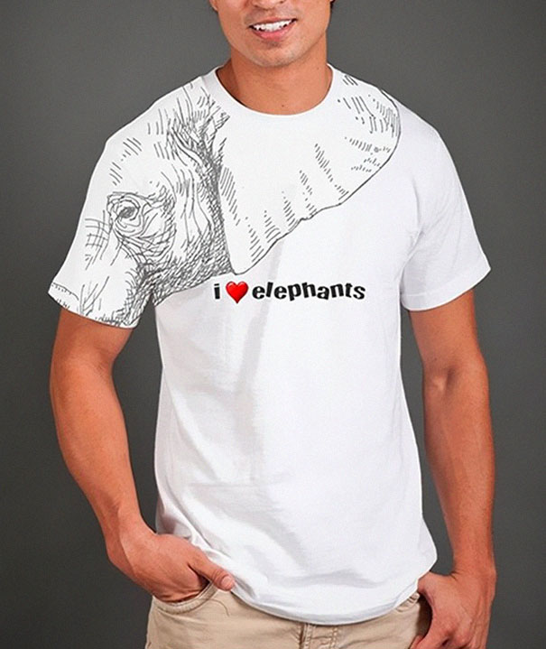 T-shirt I love elephant