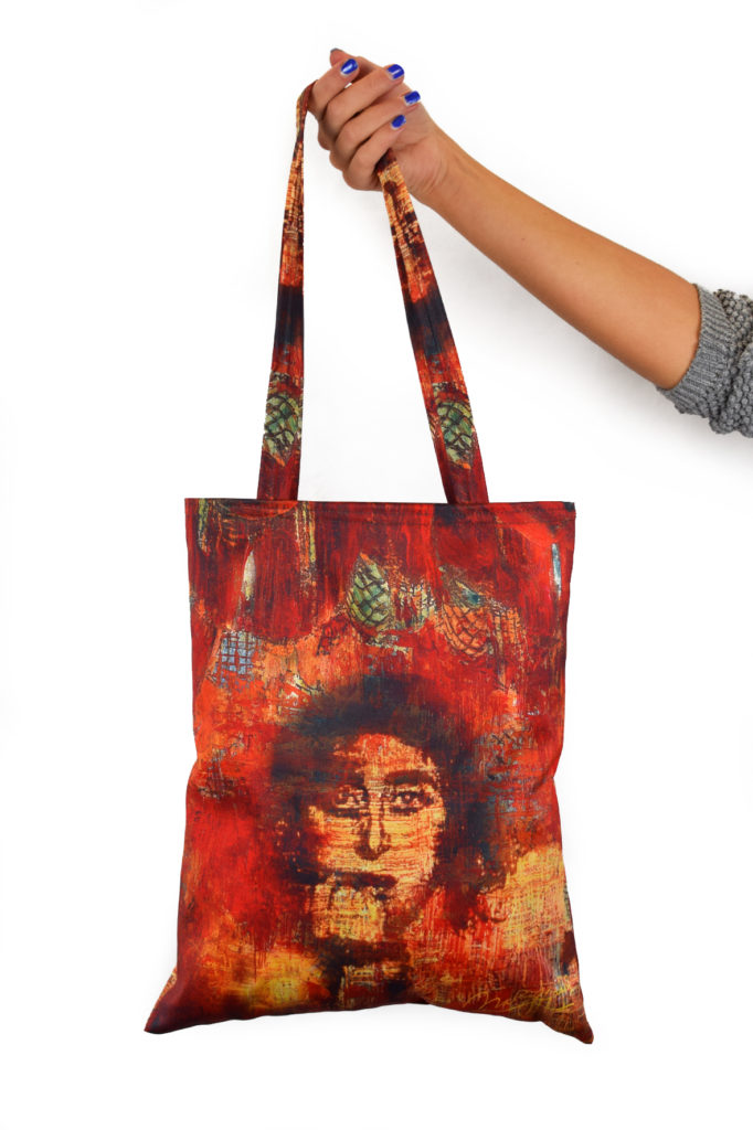 Shopping bag personalizzata con stampa digitale in sublimazione realizzato per il museo Zeffirelli