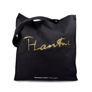 Shopping bag con stampa oro Toulouse Lautrec
