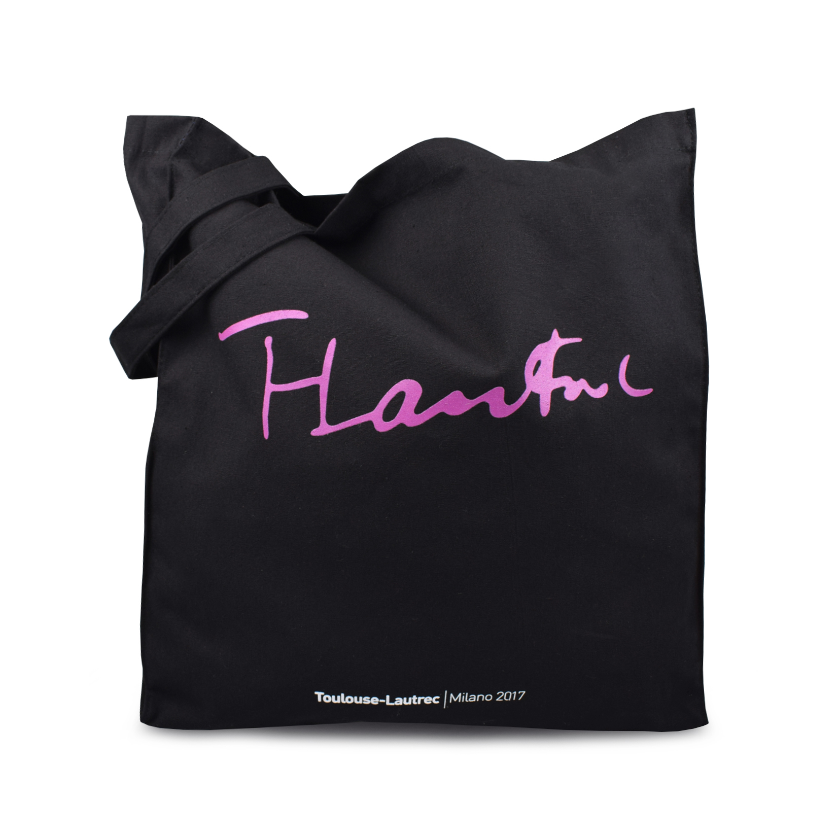 Shopping bag con stampa viola Toulouse Lautrec