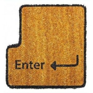 Tappeto personalizzato "Enter"