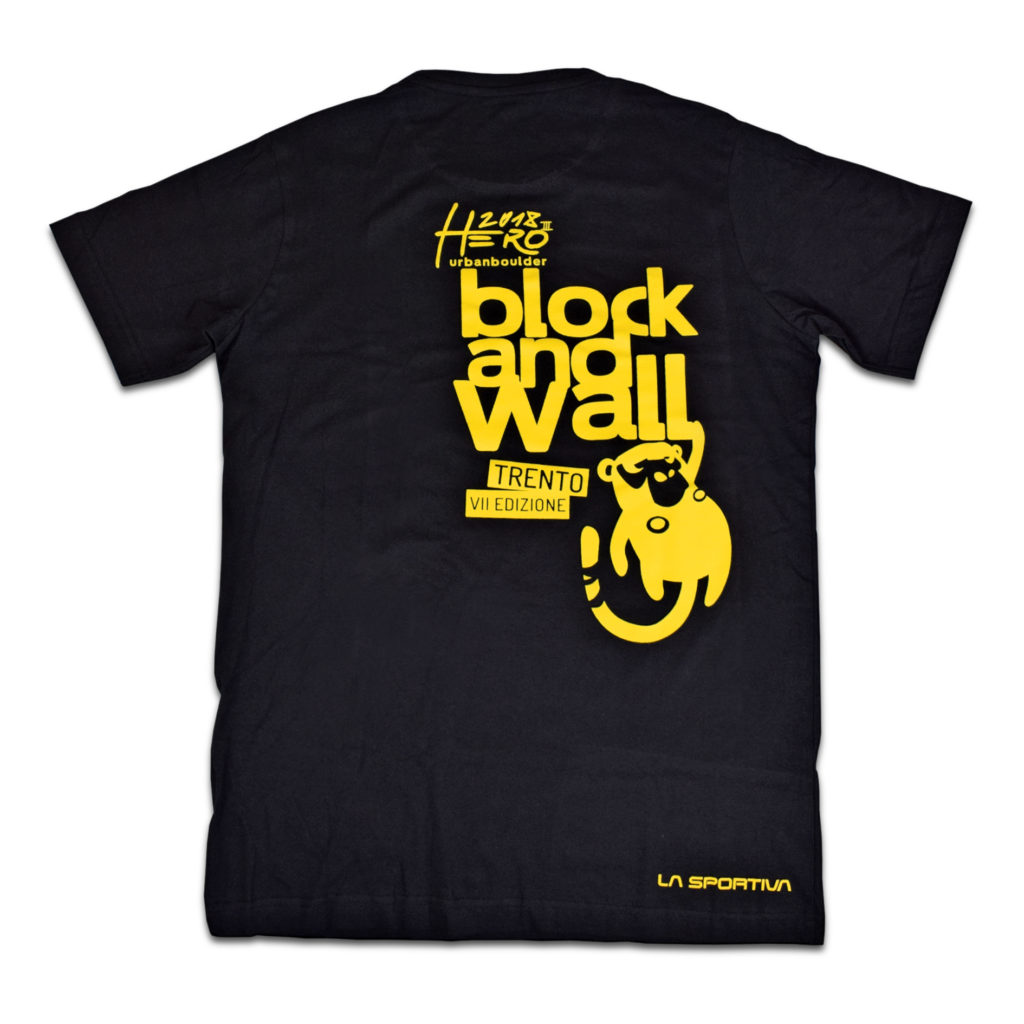 T-shirt nera Block and Wall La Sportiva