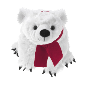 Morbidissimo peluche orso bianco. Personalizzabile con il tuo logo ed un messaggio