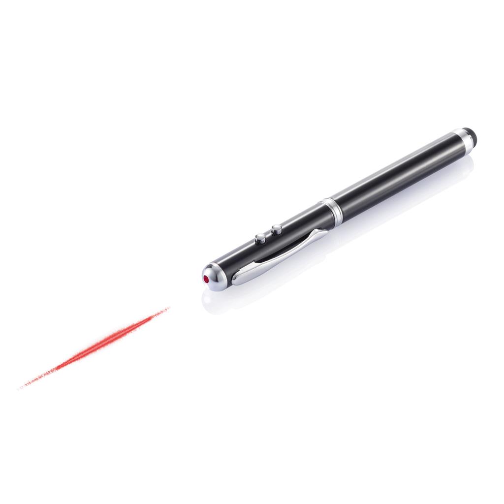 penna con puntatore laser nera