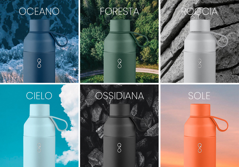 colori disponibili della ocean bottle: la borraccia sostenibile