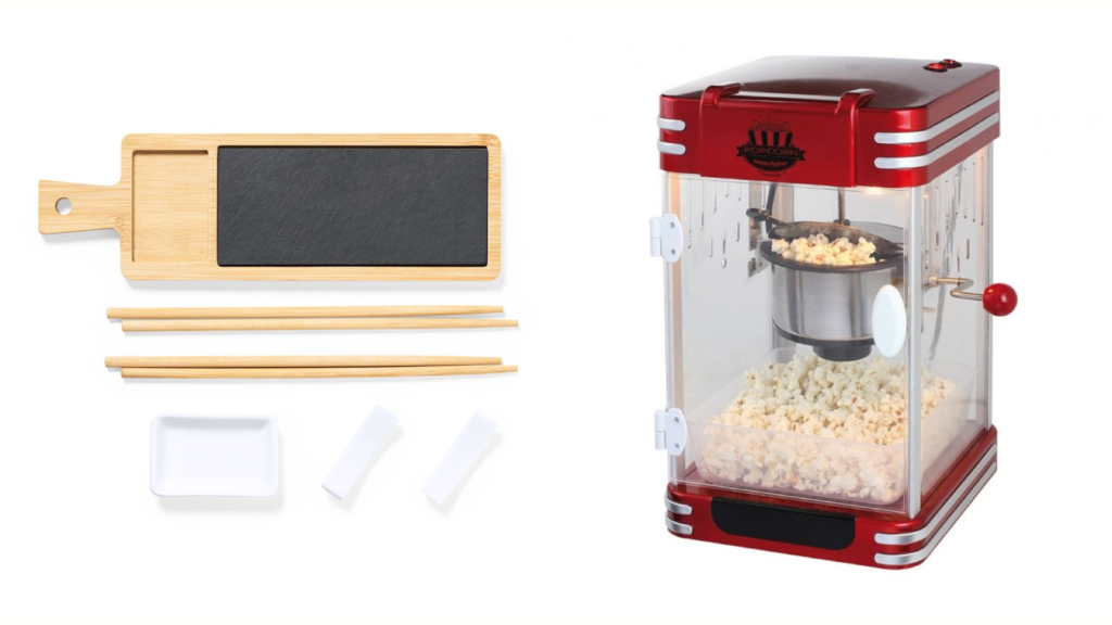 Kit sushi, macchina popcorn, gadget cucina. Gadget cena tra amici.